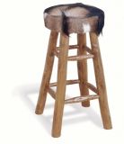 Mohawk Tall Round Hide Bar Stool